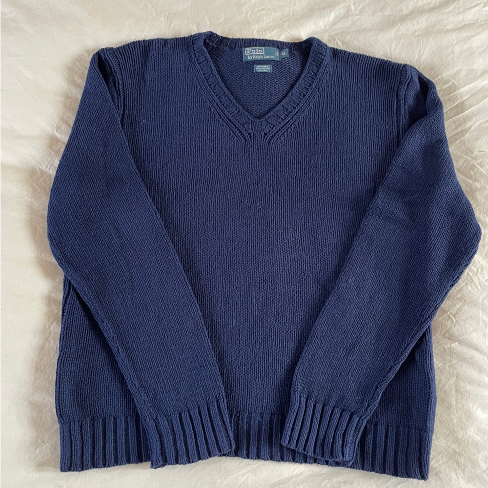 Ralph Lauren Deep Blue V-Neck Sweater